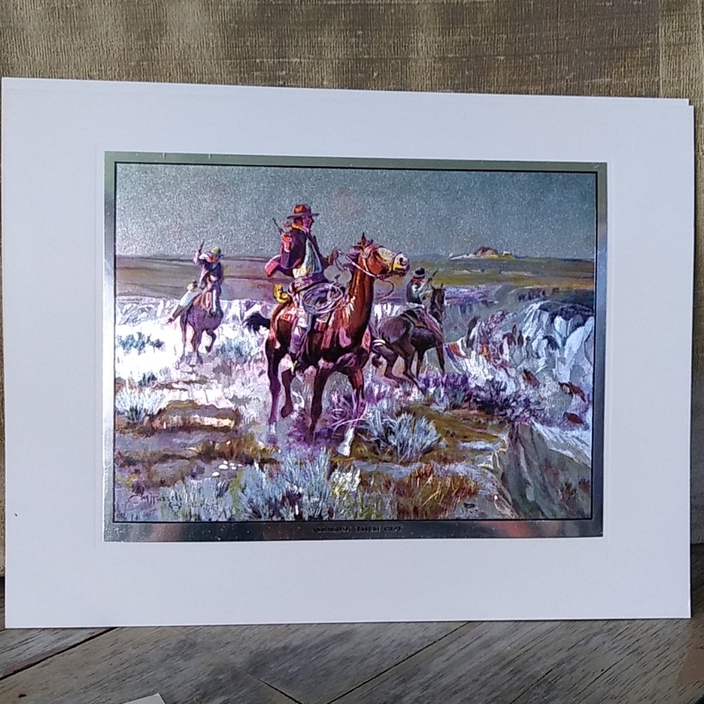 CM Russell print, "Smoking Them Out" - Picture 4 of 4